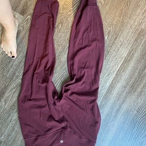 Burgundy align joggers